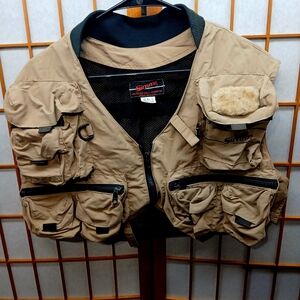 Simms Tan Multi-Pocket Outdoor Vest